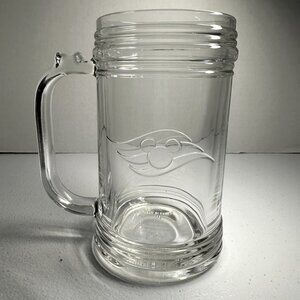 Disney Cruise Line Heavy Clear Glass 22oz Beer Mug Stein 6.75 Inches Tall